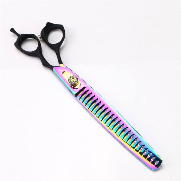 Набір ножиць для собак 7 в 1: прямі та вигнуті ножиці, ножиці для фінальної обрізки, ергономічні ручки. Ідеально для грумінгу та догляду за шерстю вашого улюбленця.