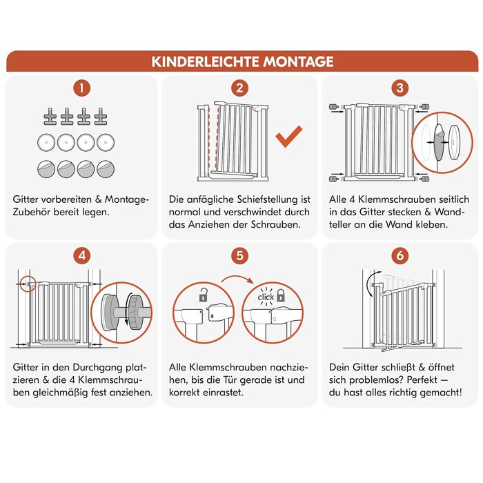 Захисне ворота для дітей Hauck Clear Step Autoclose 2, темно-сірий - самозакривне, без свердління, ширина 75-80 см, висота 77 см