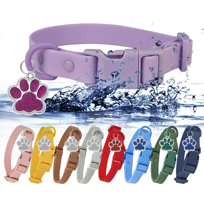 Персоналізоване собаче ошийник з металевою застібкою, двостороннє оксамитове ошийник з іменем та номером телефону, регульовані розміри для собак маленьких, середніх та великих порід