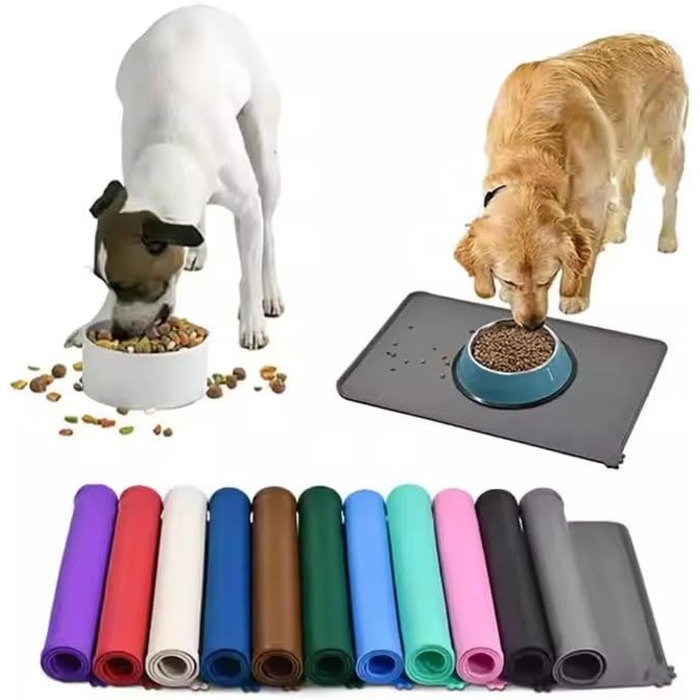 Миска для котів та собак з нержавіючої сталі з нахилом 15°, антиковзаюча, з двома мисками