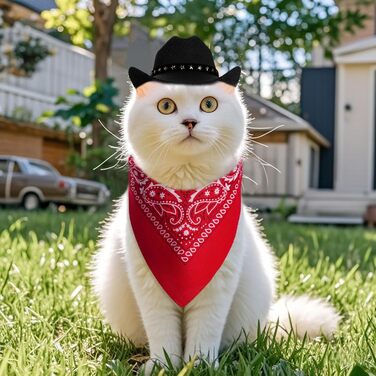 Костюм ковбоя для домашніх тварин, костюми на Хелловін для собак та котів, розмір M, чорний колір