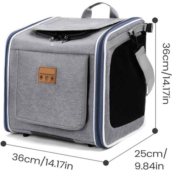 Транспортна сумка для собак на велосипед ETUCYNG | Складаний рюкзак для собак та котів | Безпечний велосипедний кошик для тварин