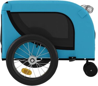 Причіп для велосипеда Gecheer для собак та інших домашніх тварин, блакитно-чорний (125 x 63 x 66 см)