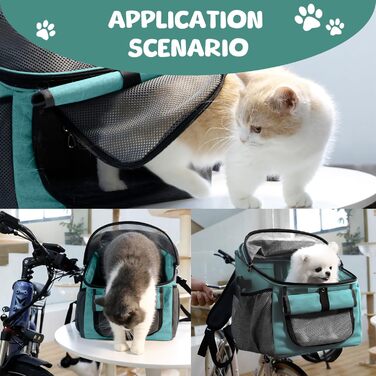 Корзина для собак Yallmie на велосипед, до 5 кг, 3 в 1, блакитна