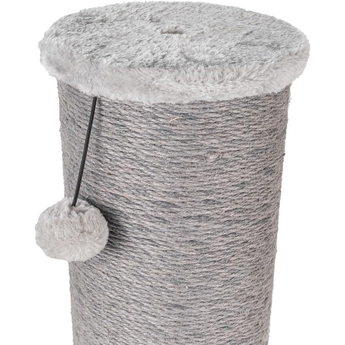 Котячий стовпчик Carla з іграшками - інтерактивна котяча іграшка для самостійних занять. Висота 82 см, діаметр 20 см, розміри 40 x 40 x 86 см, колір антрацит