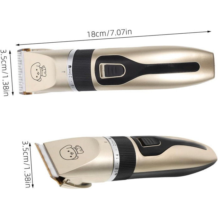 Електричний собачий триммер Hanabass з титановими лезами та керамічним покриттям. Безшумна машинка для грумінгу собак та цуценят, для догляду за вухами та обличчям. Бездротова, для чутливої шкіри.