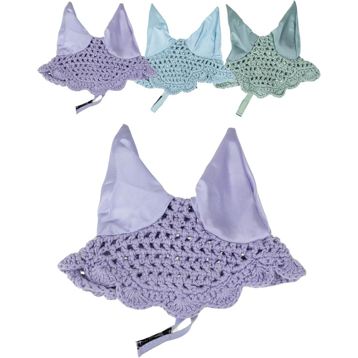 Набір аксесуарів для хобі-коня RL24 (6 предметів): вуздечка зі шнуром, ковдра та накидка від мух світло-бежевого кольору, вуздечка чорного кольору, багатокольоровий транспортний мішок для коня на палиці, аксесуари для коня на палиці (накидка від мух фіоле