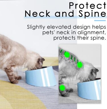 Нахилена годівниця для собак та котів SuperDesign 15°, зелений меламін, 600 мл