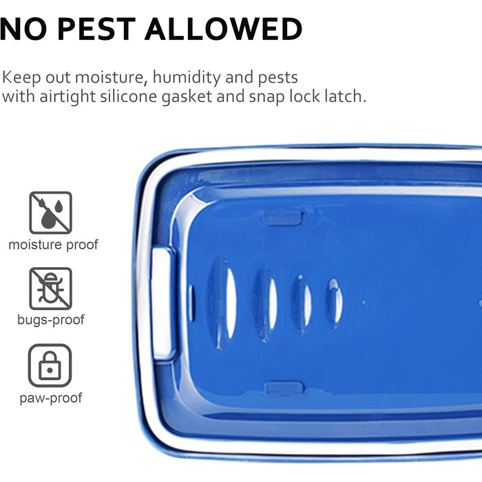 Контейнер для котячого корму на 3,6 кг, герметичний контейнер для корму котів та собак з мірною ложкою, BPA-free пластик, контейнер для зберігання корму для домашніх тварин, годівниця для котів та собак