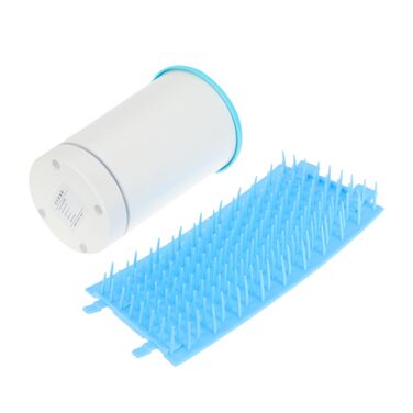 Машина для миття лап домашніх тварин BESPORTBLE з USB-зарядкою, автоматичний силіконовий очищувач для лап собак, ротаційна масажна функція, блакитний та білий, для чистих та здорових лап