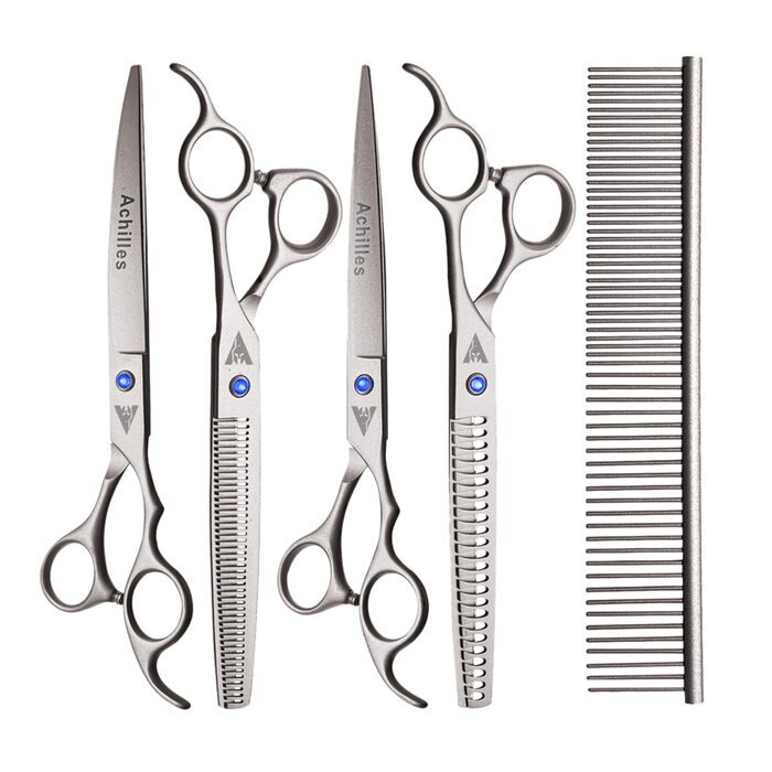 Набір професійних ножиць для грумінгу собак Achilles – 17,8 см, для догляду за шерстю