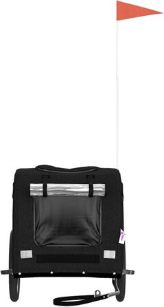 Ферштрайт Причіп для велосипеда, переноска для собак, вантажний причіп, Oxford-Gewebe, чорний, 125 x 64 x 66 см, до 45 кг