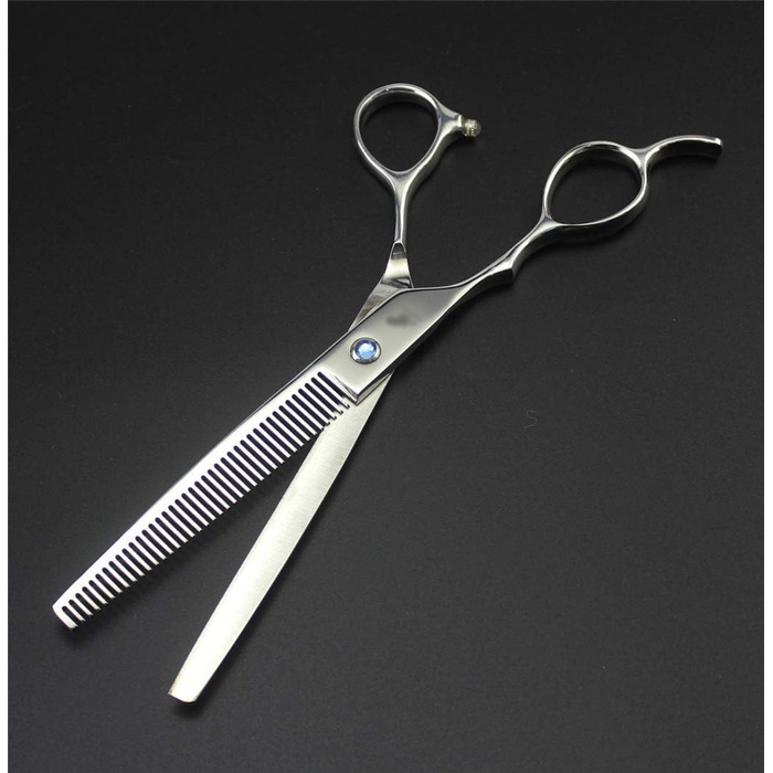 Набір професійних ножиць для грумінгу домашніх тварин, 7.0, 6 шт., прямі, тонкі та вигнуті ножиці, довговічний 9CR нержавіючий сталь для догляду за собаками