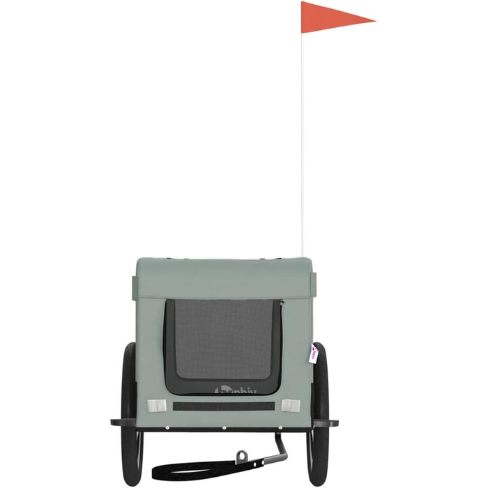 Кіянка для собак та котів з тканини Oxford, з ПВХ-дахом, 63x123x66 см, сіро-чорна модель 93916