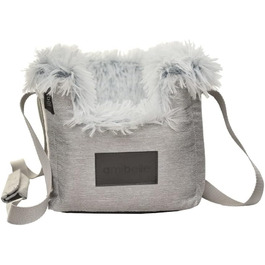 Автомобільний підлокітник для собак | Універсальний, миючий, зносостійкий, для середніх консолей, передніх та задніх сидінь | Сумка для собак, для маленьких порід | Колір: світло-сірий