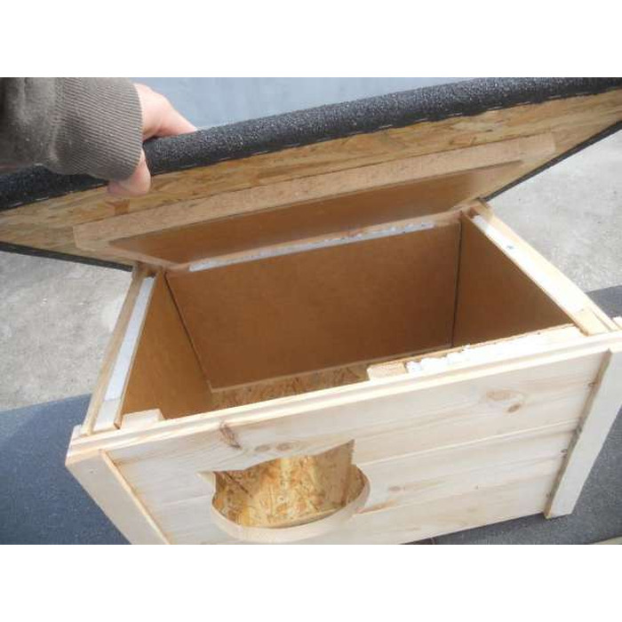Будиночок для кота, коричневий, прямокутний, 60х40х40 см