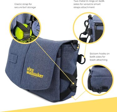 Leckerlibeutel для собак Arrivly SixWalker з магнітною застібкою: практичний фідер для дресирування, універсальна сумка для ласощів з винімною кишеню (Блакитний)