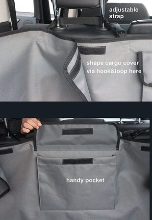 Захисний чохол на сидіння для собак XL (Сірий C) - Водонепроникний, нековзний, універсальний для авто, SUV, пікапів, Jeep, мінівенів