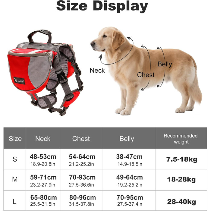 Шлейка для собак середніх та великих порід PETCUTE, регульована, для прогулянок, тренувань, з ручкою, світловідбиваюча, червона (S)