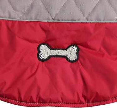 Водонепроникний теплий одяг для цуценят та маленьких собак: куртка з бавовни для холодної зими, XS (Сірий, Червоний)