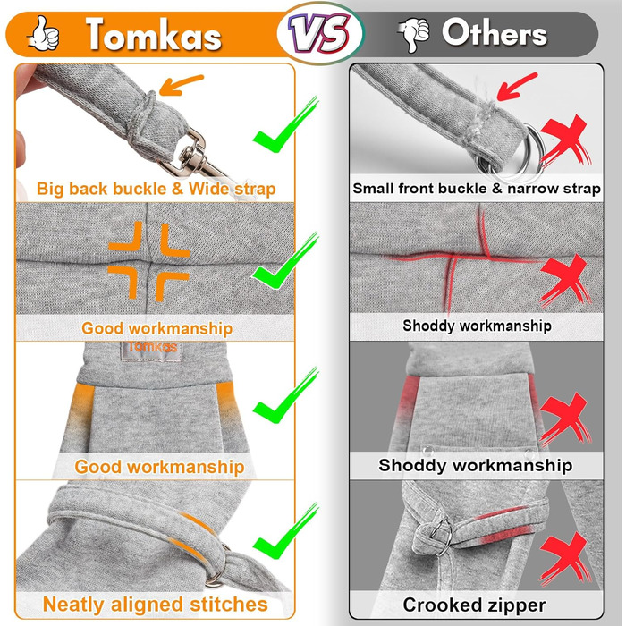 Сумка-переноска Tomkas для маленьких собак, класична, сіра, 3-10 фунтів