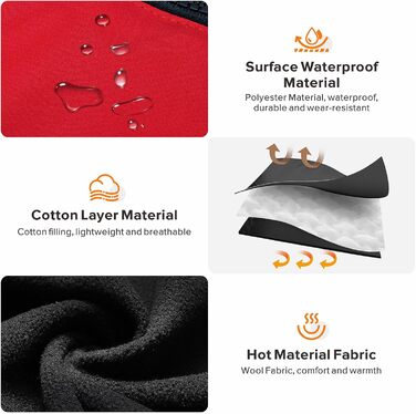 Зимовий теплий куртка для собак середнього розміру, червоний, бавовна, водонепроникний, з жилетом, світловідбиваючий