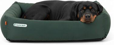 Ортопедичне ліжко для собак Doctor Bark - великі породи, XXL (110x100 см), зелене, миється до 95°C