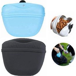 Силіконовий ласощівник для собак - портативна сумка для тренувань з магнітною застібкою та кліпсою для талії