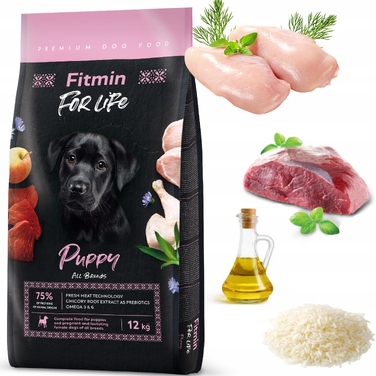 Сухий корм для цуценят Fitmin Dog For Life Puppy, 12 кг