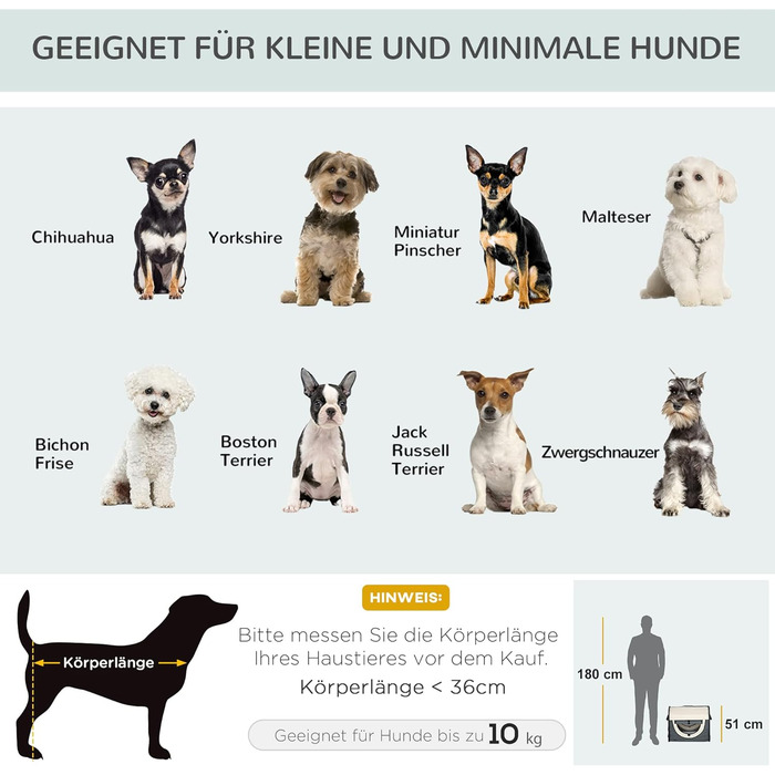 PawHut Складана переноска для собак, транспортна переноска для тварин, 5 розмірів, темно-сірий, L 61 x 46 x 51 см