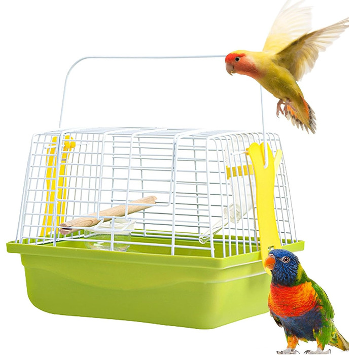 Клітка для птахів та дрібних тварин Vogelkäfig з ручкою: переносний варіант для папуг, синиць та інших