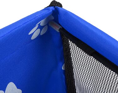 Переноска для тварин з принтом лап, складана переноска для собак з тканини, миється, з ременями безпеки та підставкою - Комфортна та безпечна для авто та подорожей (Сіра підставка з лапами, Сира підставка з лапами з відбитком лапи, Синя підставка з лапами