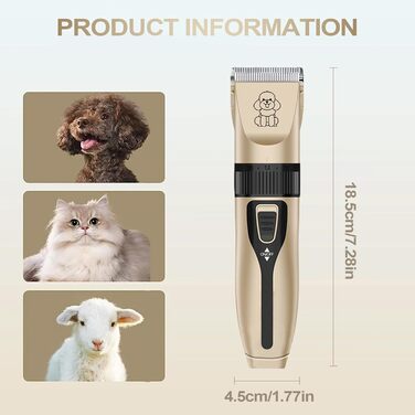 Електричний триммер для собак та котів Gold - тиха робота, для маленьких та великих тварин