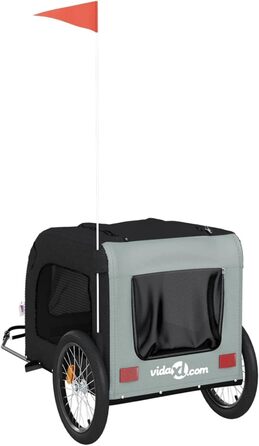 Фahrрадіаnгeр для собак Сірий та Чорний, Oxford-Gewebe & Eisen, Модель 93839