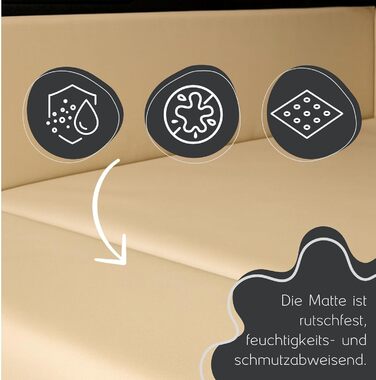 Захисна килимок для собаки в багажник Golden Dog, 100 x 80 см, кремовий, штучна шкіра (M)