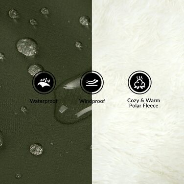 Тепла флісова куртка для собак великих порід, зимова водонепроникна куртка для собак, теплий одяг для собак, військово-зелений (XL)