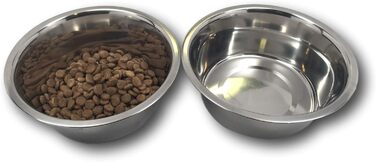Миска для собак Top Dog Chews, набір, нержавіюча сталь, 20,3 см, 1,8 л (8 чашок), без наліпок