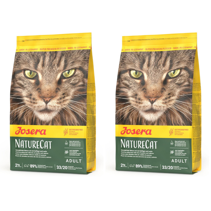 Сухий корм для котів JOSERA NatureCat з лососем та птицею, 10 кг (набір 2х5 кг)