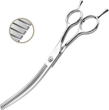 Професійна філірувальна ножиця для собак та котів Profi 7,5 дюймів, нержавіюча сталь 440C, витончення 40%-50%