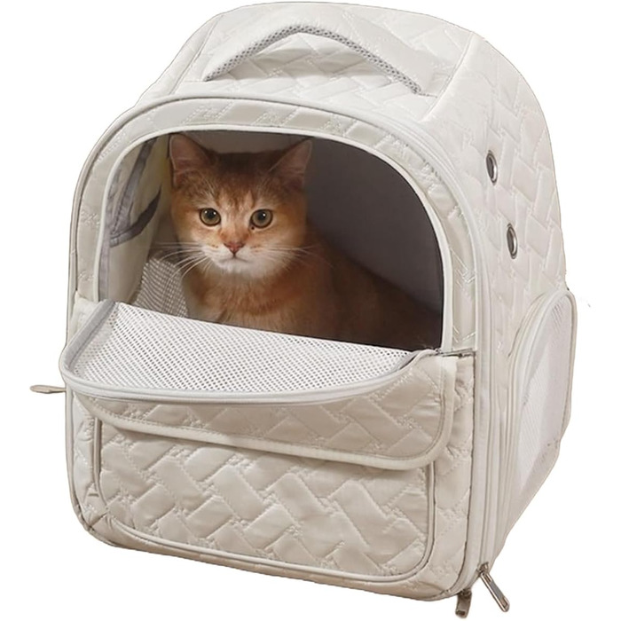 Рюкзак-переноска для домашніх тварин: регульований, дихаючий, для собак та котів | Легкий рюкзак для подорожей з сітчастими вставками, безпечний, з м'якими ременями, підходить для малих порід