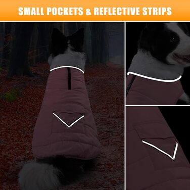 iBuddy Зимовий теплий куртка для собак з флісовою жилеткою, водонепроникний, вітронепроникний, світловідбиваючий, регульований, для великих собак, дівчаток та хлопчиків, рожевий, XX-Large