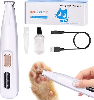 Триммер для стрижки котів та собак PawTrim Pro з LED-підсвічуванням, тихий, перезаряджуваний, вологостійкий