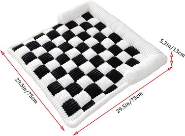 Ортопедичне ліжко для собак TOPCHANCES - 90x90x13 см, знімний чохол, м'яке, для великих та середніх собак, нековзне, килимок-софа для домашніх тварин (світло-коричневий)