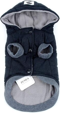 Зунеа - теплий зимовий одяг для собак, чорний, розмір XXL (шия 35см, спина 40см, груди 52см)