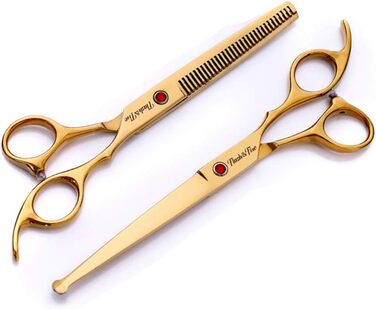 Набір професійних ножиць для грумінгу собак та котів (4 шт.) з нержавіючої сталі