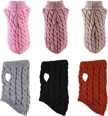 Теплий зимовий пуловер для собак, з флісовою підкладкою, для чихуахуа, такси, осінь-зима (білий, L)