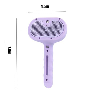 Парова щітка для собак 2025, 4-в-1: щітка-універсал для собак з розпилювачем та УФ-дезінфекцією. Легко видаляє відмерле волосся та бруд під час масажу. (Біла)