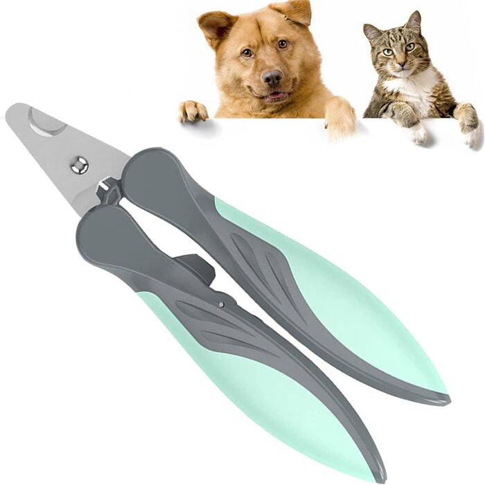 Професійна ножиця для грумінгу собак і котів: безпечна, з неслизькими ручками, для собак, кошенят, кроликів (зелена)