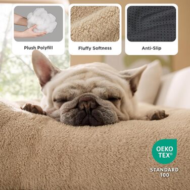 Кілт для собак BEDSURE XL - великий, з антиковзним дном, для собак великих порід, 104x69x8 см (89x58x8 см), верблюжий колір