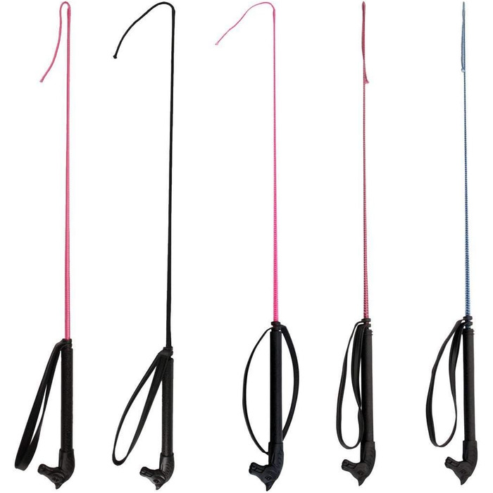 Бич для верхової їзди Red Horse, 65 см (чорний) - аксесуар для кінного спорту, перегони, дрессура та тренування